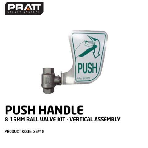 PRATT VALVE & HANDLE VERTICAL 15MM SS